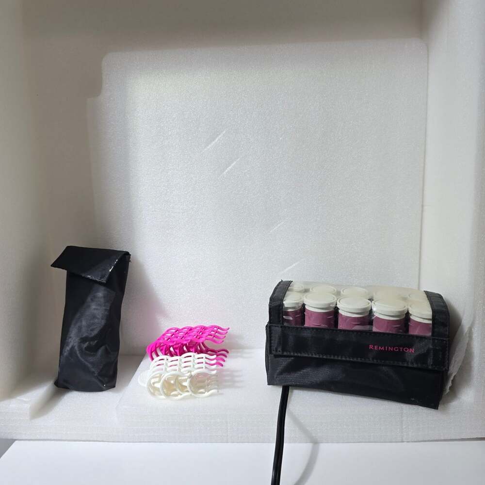 Remington Heated Hair Roller Set with Clips and Storage Bag